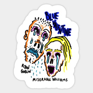 Blue valentine Sticker